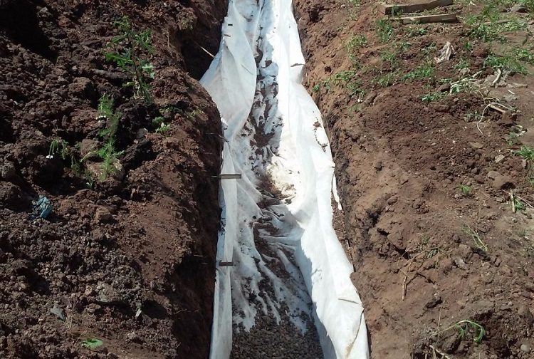 Pour renforcer la tranchée posée dans un sol meuble, vous pouvez appliquer des géotextiles conduite d'eau à poser dans le sol