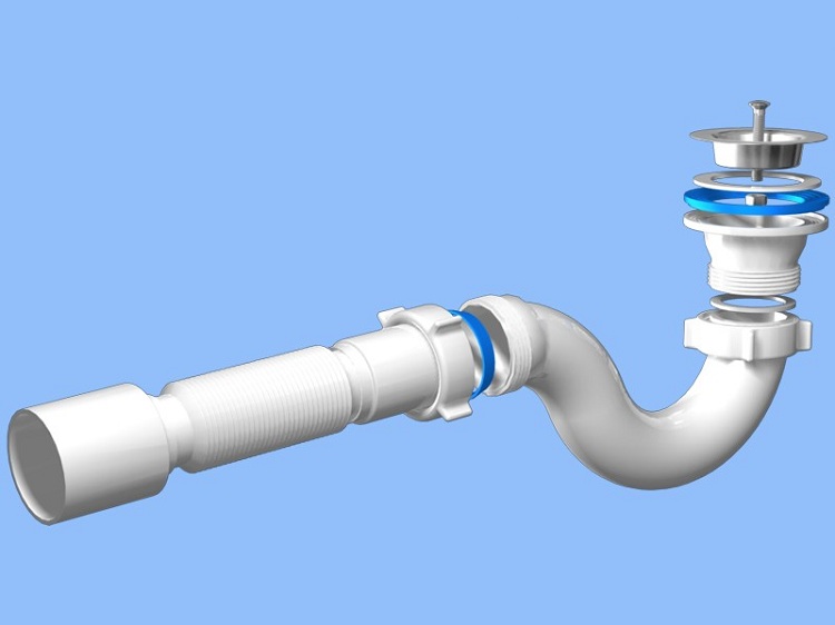 L'assemblage du siphon est une entreprise assez simple, mais une attention particulière doit être accordée à l'installation de tous les joints fournis avec le produit. Installation de siphon sur l'évier