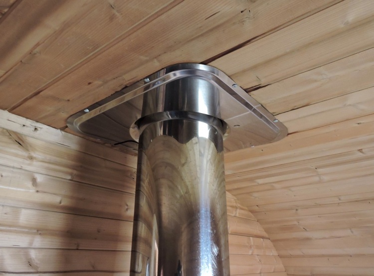 L'un des points les plus importants lors de l'installation d'une cheminée est de fournir une isolation au passage du tuyau à travers le plafond Cheminée de bricolage dans le bain